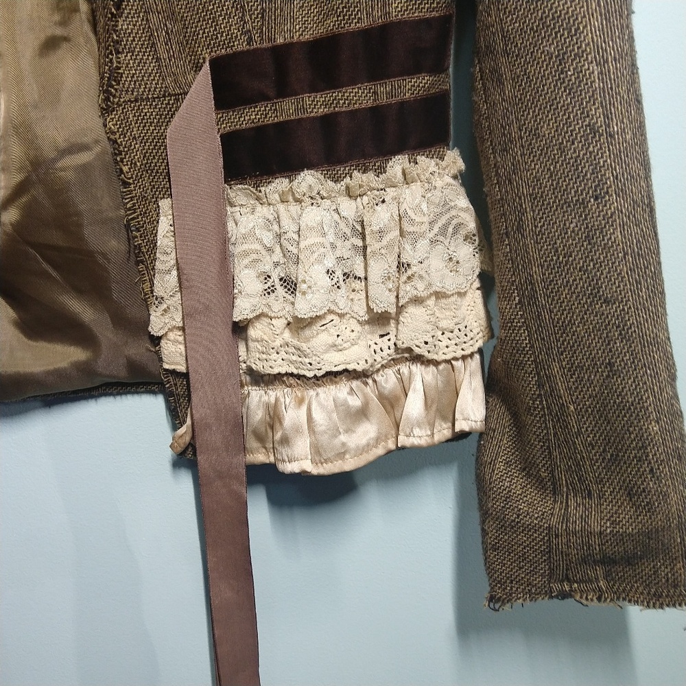 Zoe D Tweed Blazer Vintage Details - Picture 5 of 7